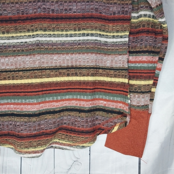 No Boundaries Striped Multicolor Grunge 90’s Long  Sleeve Top - Picture 10 of 13